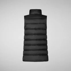 Women's quilted vest Coral in Black