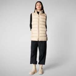 Women's quilted vest Coral in SHORE BEIGE