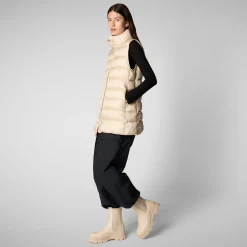 Women's quilted vest Coral in SHORE BEIGE