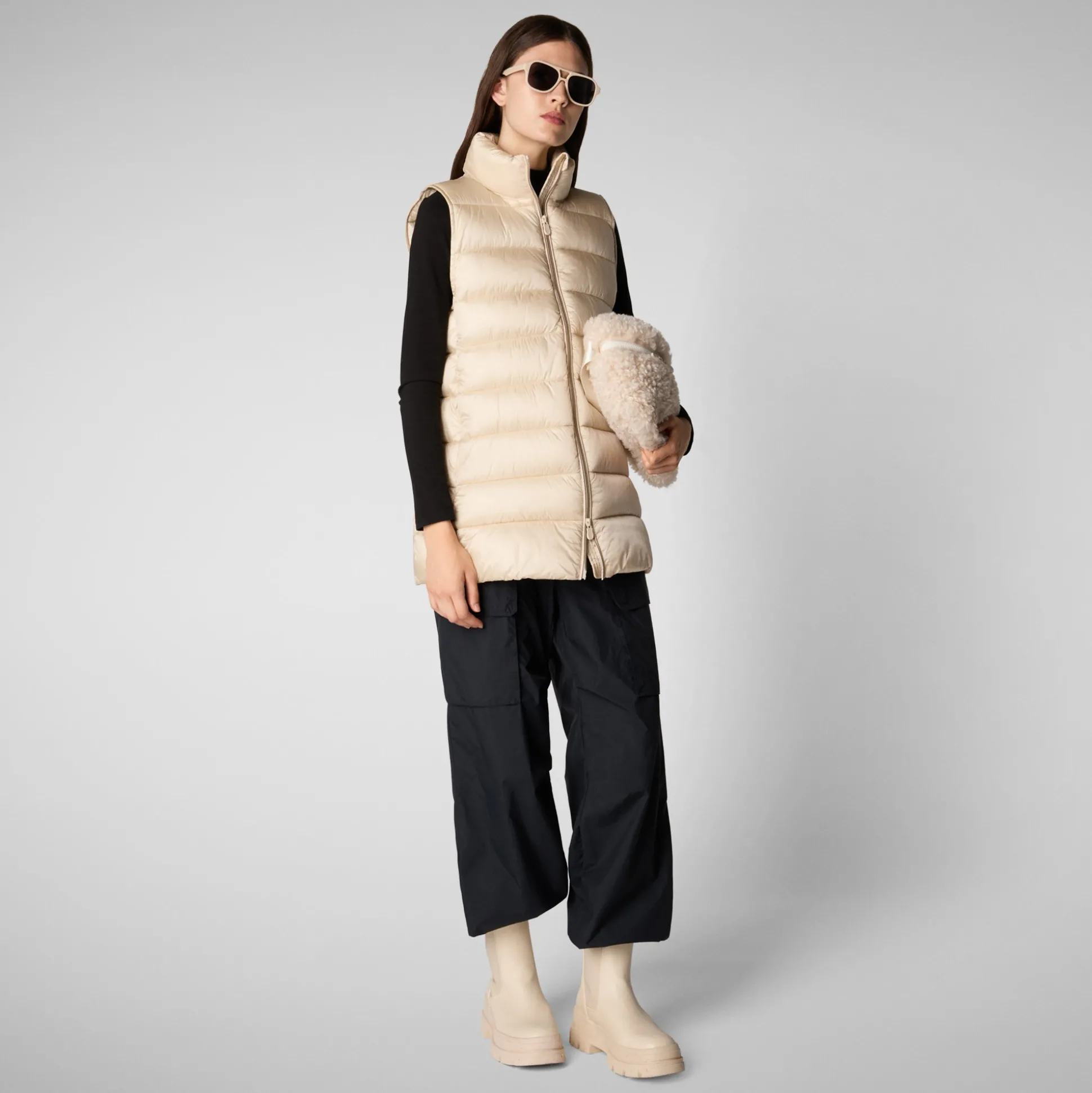 Women's quilted vest Coral in SHORE BEIGE