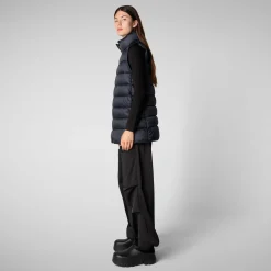 Women's quilted vest Coral in BLUE BLACK