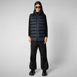 Women's quilted vest Coral in BLUE BLACK