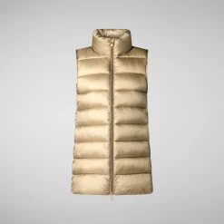 Women's quilted vest Coral in WOOD BEIGE