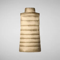 Women's quilted vest Coral in WOOD BEIGE