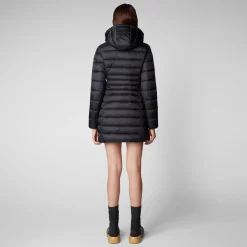 Women's Reese Hooded Puffer Coat in Black