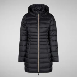 Women's Reese Hooded Puffer Coat in Black