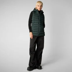 Women's vest norah in green black