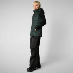Women's vest norah in green black