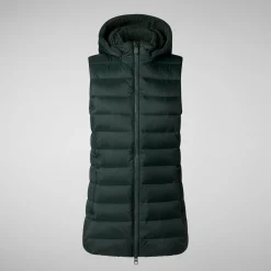 Women's vest norah in green black