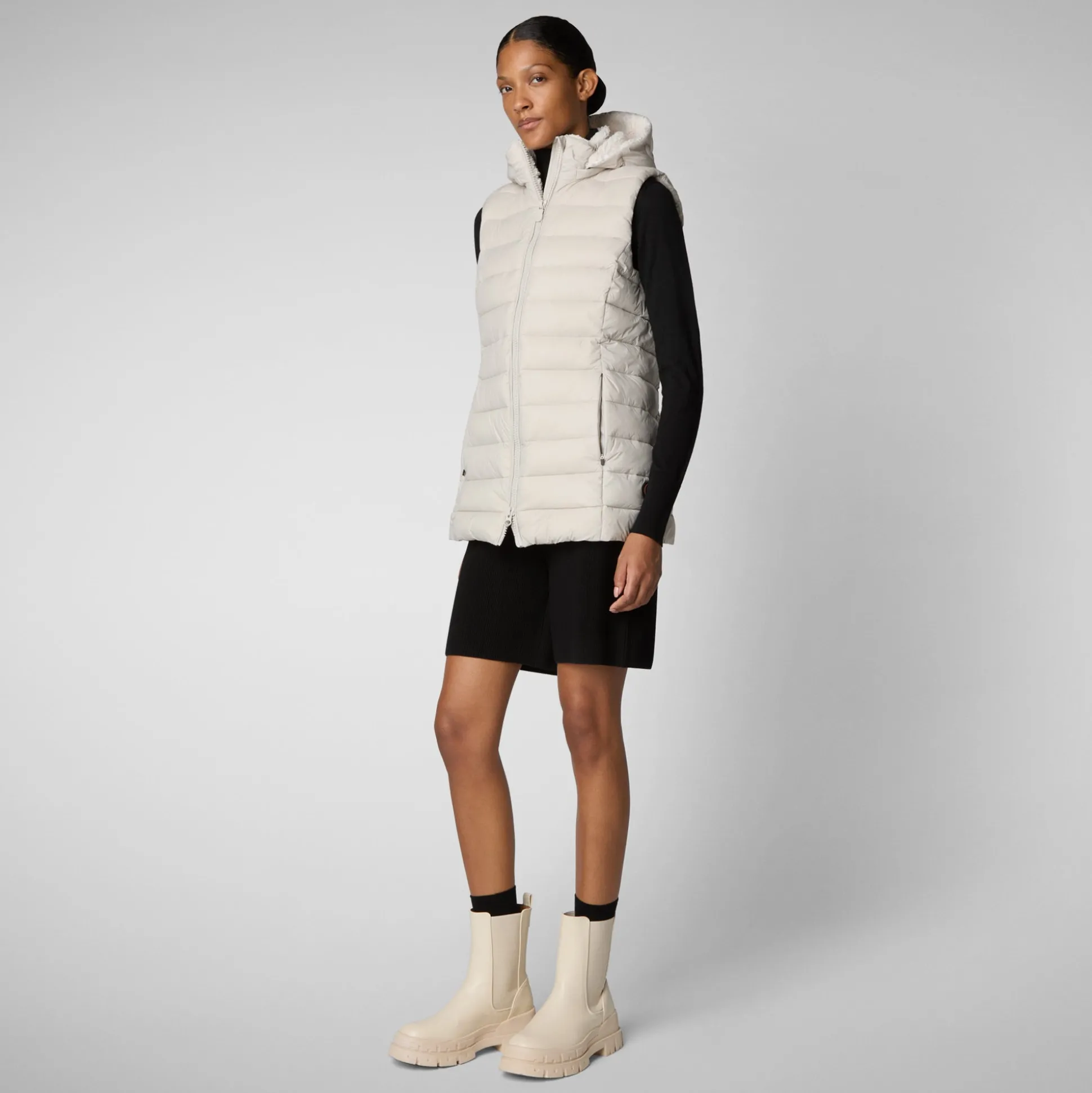 Women's vest norah in rainy beige