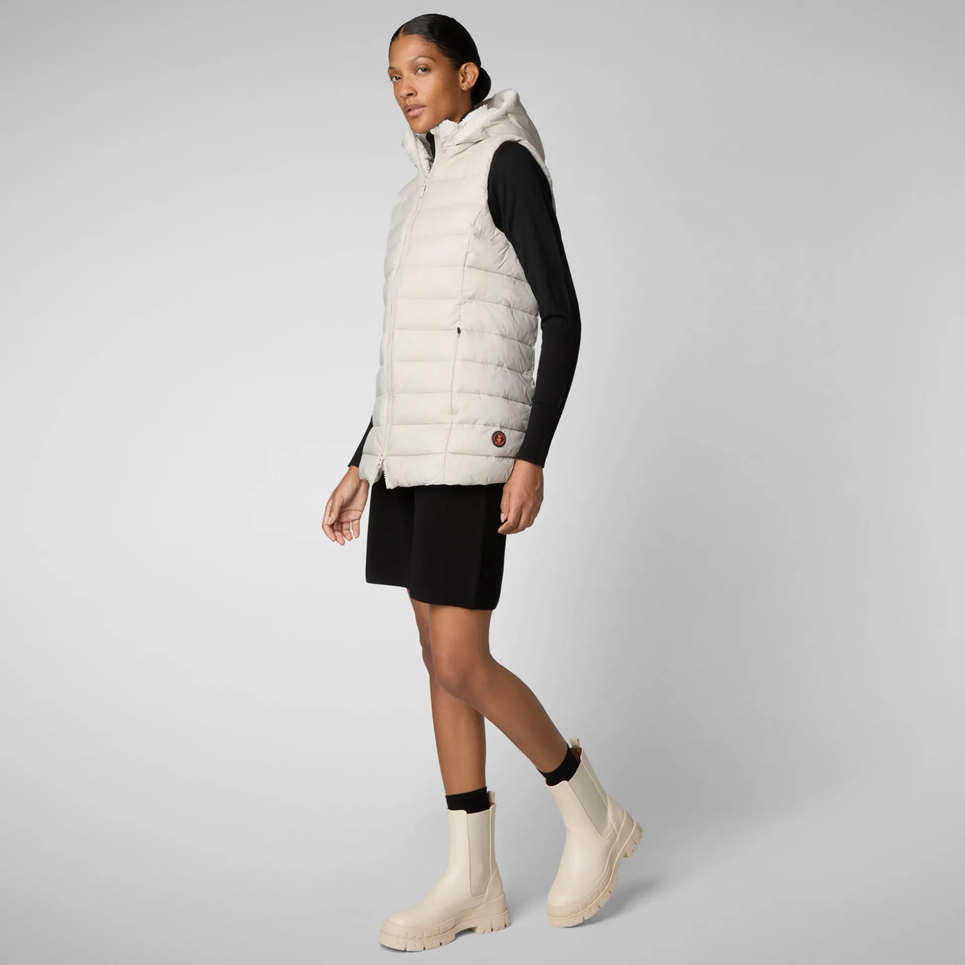 Women's vest norah in rainy beige