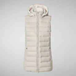 Women's vest norah in rainy beige
