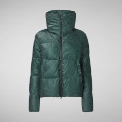 Women's Yvonna Animal free Puffer jacket in Land Green
